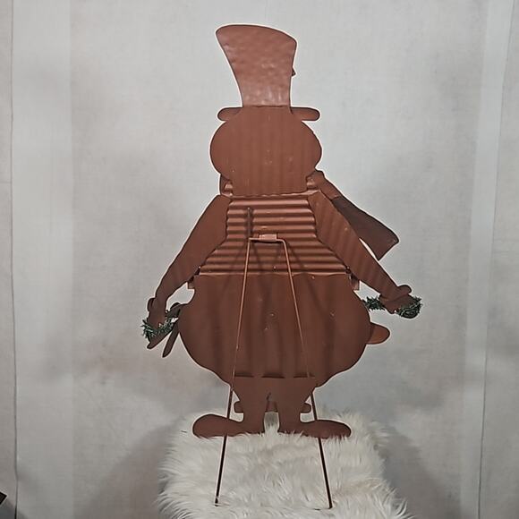 Vintage Metal Snowman Stand Decor - Picture 7 of 7